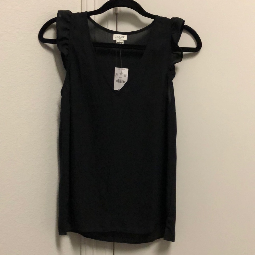 JCREW Black sheer top size 2.